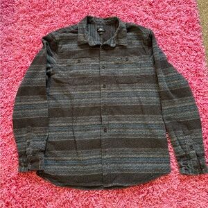O’Neill Striped Button-Up Flannel Shirt
